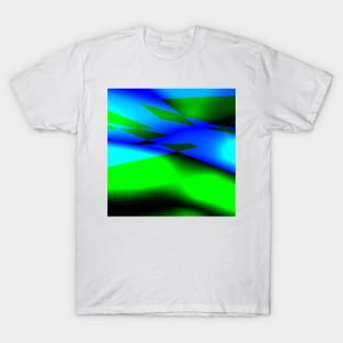 Blue green black abstract art T-Shirt